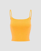 Polyester Stretch-Blend Cami Cropped Top