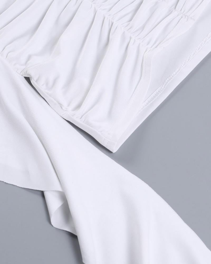 Rose-Detail Polyester Dress with Cami Straps