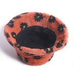 Floral Polyester Bucket Hat with Contrast Details