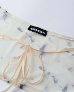 Mesh Cropped Top with Halter Neckline