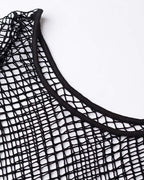 Grunge Polyester Fishnet Top