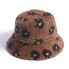 Floral Polyester Bucket Hat with Contrast Details