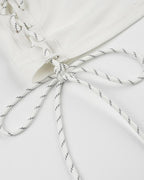 Zip-Detail Stretch-Blend Dress with Polyester Fabric