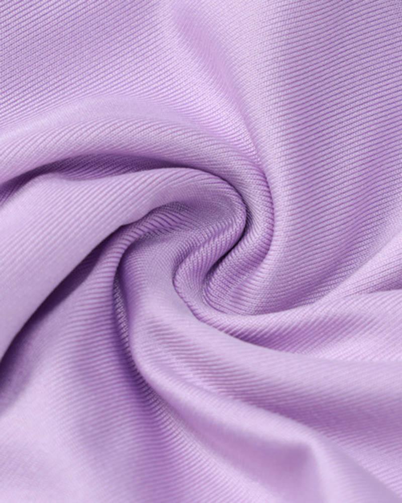 Ruffled Stretch-Blend Mini Dress with Polyester Fabric