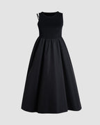 Stretch-Blend Polyester Corset-Style Maxi Dress
