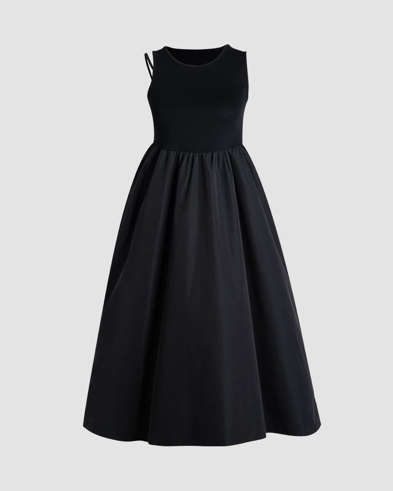 Stretch-Blend Polyester Corset-Style Maxi Dress