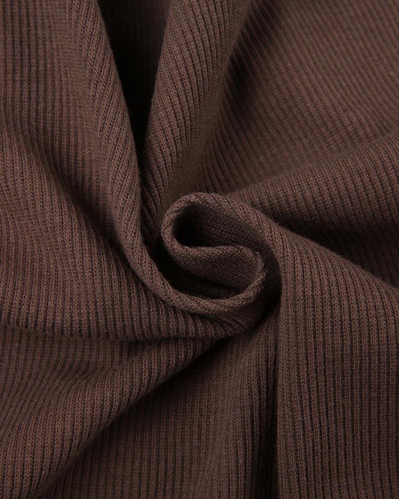 Cotton Stretch-Blend Cropped Tank Top with Polyester Fabric