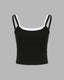 Layered Polyester Tank Top with Cotton Fabric