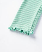 Ribbed Lace Top with Lettuce Edges