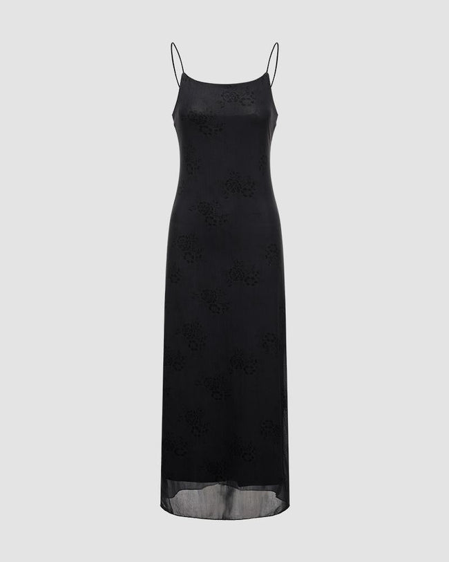 Floral Mesh Dress with Vintage Styling Main image