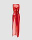 Cutout Polyester Dress with Mesh Detailing