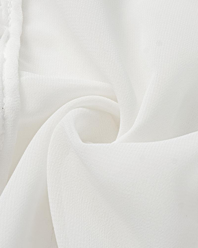 Ruffled Stretch-Blend Maxi Dress with Polyester Fabric