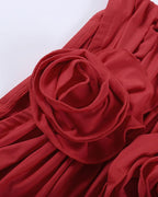 Rose-Detail Dress with Cutout Details