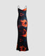 Cami Polyester Maxi Dress with Rose Details