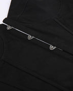 One-Shoulder Polyester Top with Corset Details