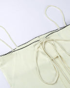 Mermaid Polyester Cami Top with Satin Texture