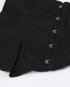 One-Shoulder Polyester Top with Corset Details