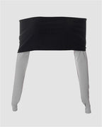 Off-Shoulder Stretch-Blend Cropped Top with Polyester Fabric