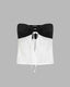 Sleeveless Strapless Stretch-Blend Cropped Top with Polyester Fabric