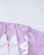 Ruffled Stretch-Blend Mini Dress with Polyester Fabric