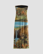 Strapless Stretch-Blend Maxi Dress with Polyester Fabric