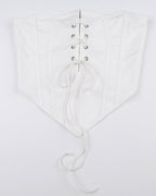 Polyester Cropped Corset Top with Stretch-Blend Fabric