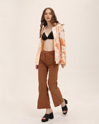 Collared Polyester Shirt with Long Sleeves