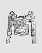 Grunge Polyester Fishnet Top