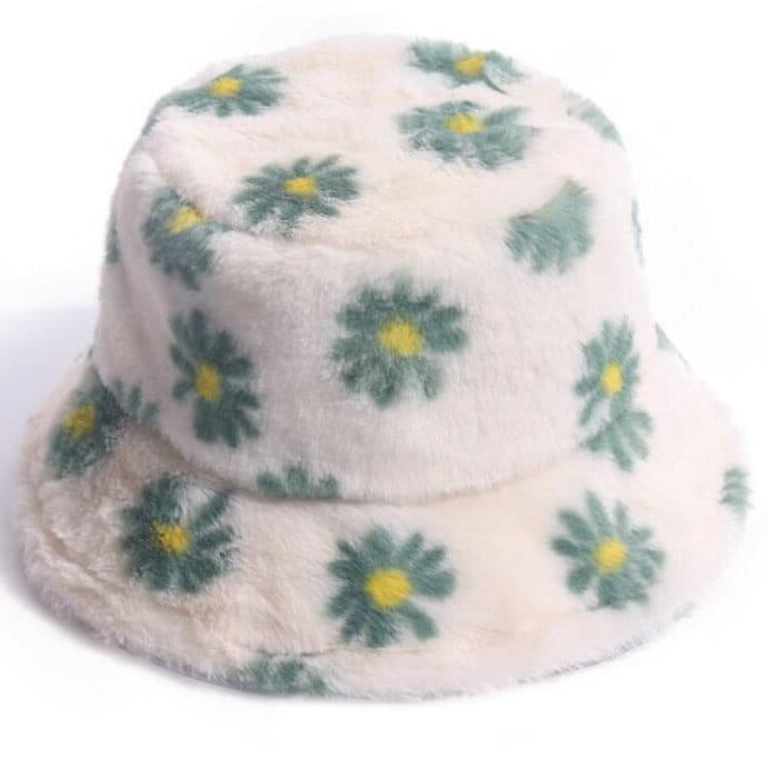 Floral Polyester Bucket Hat with Contrast Details