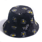 Floral Polyester Bucket Hat with Contrast Details