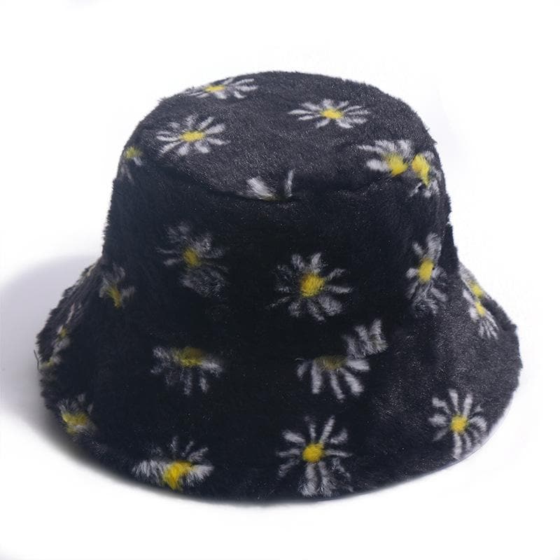 Floral Polyester Bucket Hat with Contrast Details