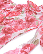 Floral Stretch-Blend Maxi Dress with Polyester Fabric