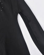 Cross-Detail Polyester Strapless Dress