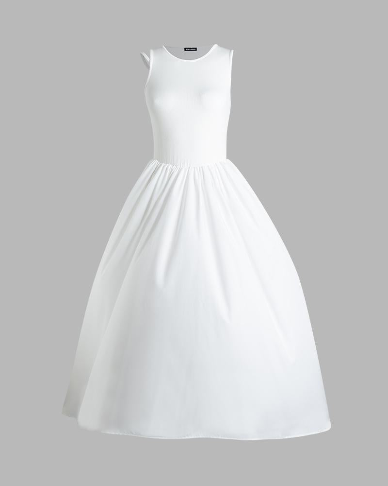 Stretch-Blend Polyester Corset-Style Maxi Dress