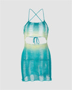 Cutout Acrylic Dress with Ombré Coloring
