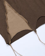 Spiderweb-Detail Polyester Cotton Top