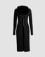 Polyester Stretch-Blend Cardigan with Long Sleeves