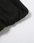 Wing-Graphic Strapless Slit-Detail Dress