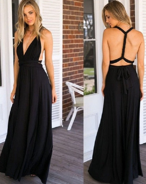 Maxi Dress with Strap Details
