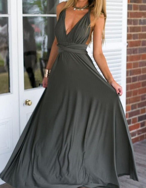 Maxi Dress with Strap Details