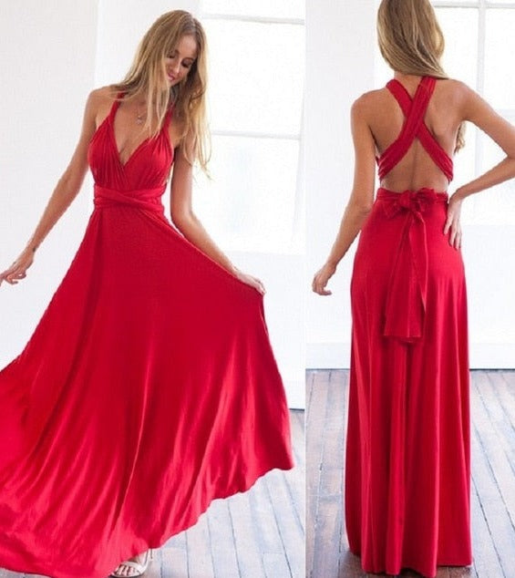 Maxi Dress with Strap Details