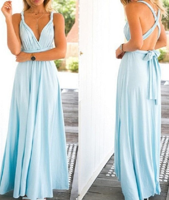 Maxi Dress with Strap Details