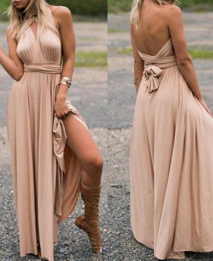 Maxi Dress with Strap Details