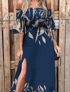 Off-Shoulder Dress with A-Line Shape