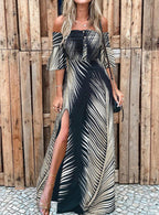 Off-Shoulder Dress with A-Line Shape