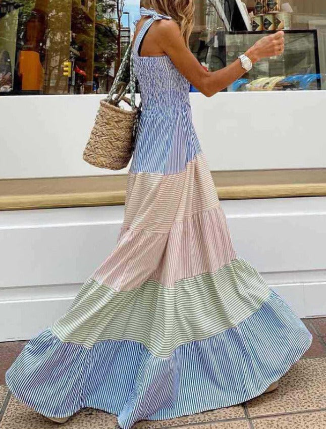 Polyester Relaxed-Fit Maxi Dress with Strap Details Main image