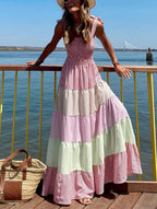 Polyester Relaxed-Fit Maxi Dress with Strap Details