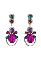 Cutout Drop Earrings with Rhinestone Details
