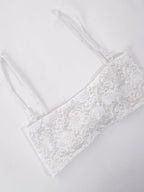 Satin Draped Lace Bralette Top Tops&Tees