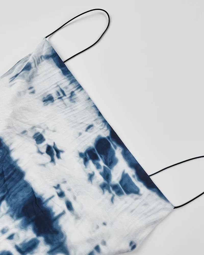 Cami Polyester Dress with Tie-Dye Patterning